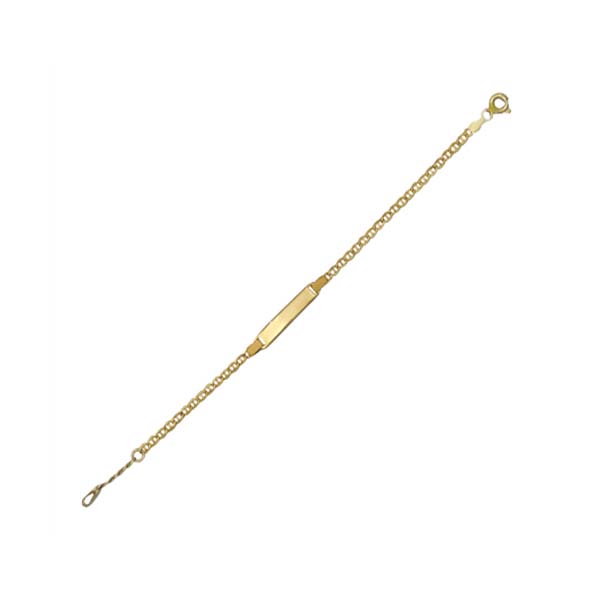 Esclava con placa y diseño en Oro de 10K + Obsequio