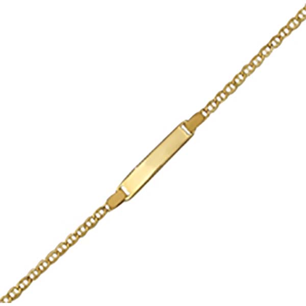 Esclava con placa y diseño en Oro de 10K + Obsequio