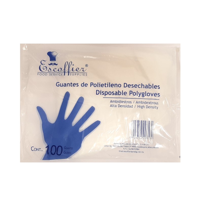 GUANTES DE POLIETILENO ESCOFFIER C/100