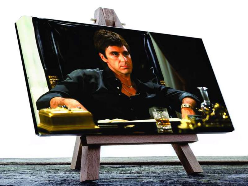 Cuadro Decorativo Canvas Scarface Tony Montana, cara cortada.