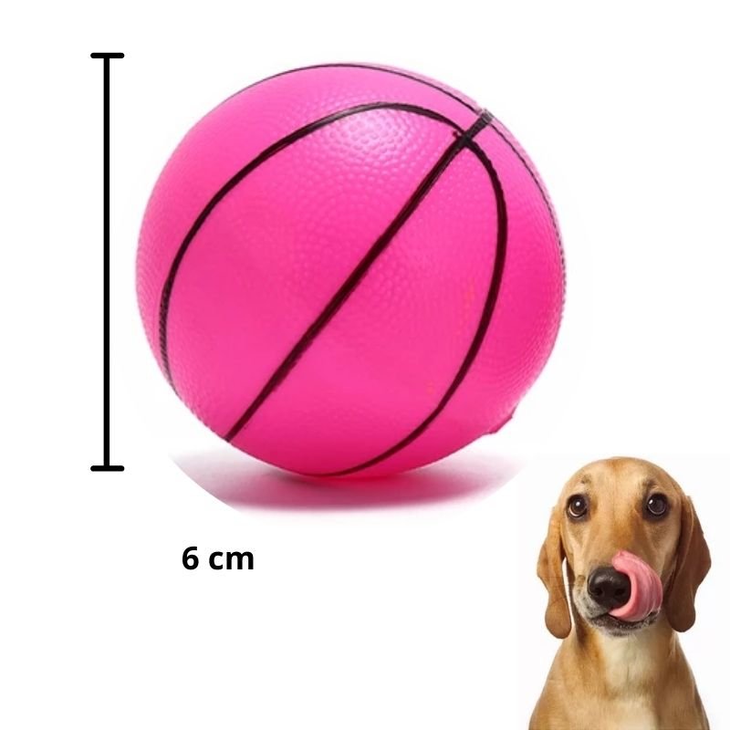 Set 4 Pelotas de Juguete para Perro Mascota, LBP, Chillón, Soccer/Tenis/Americano/Basquetbol, 6cm (2.3in)