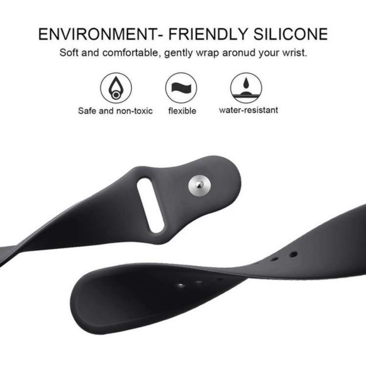 Correa Silicon Apple Watch 1, 2, 3, 4, 5, 6 Y SE talla 38 40 42 44 mm