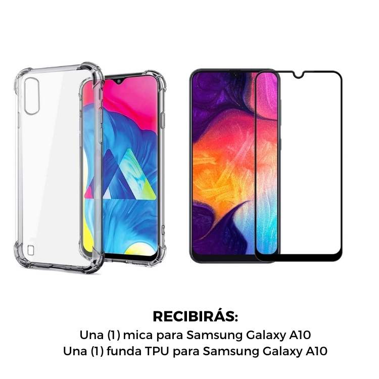 Mica + Funda Samsung A10 Contra Golpes