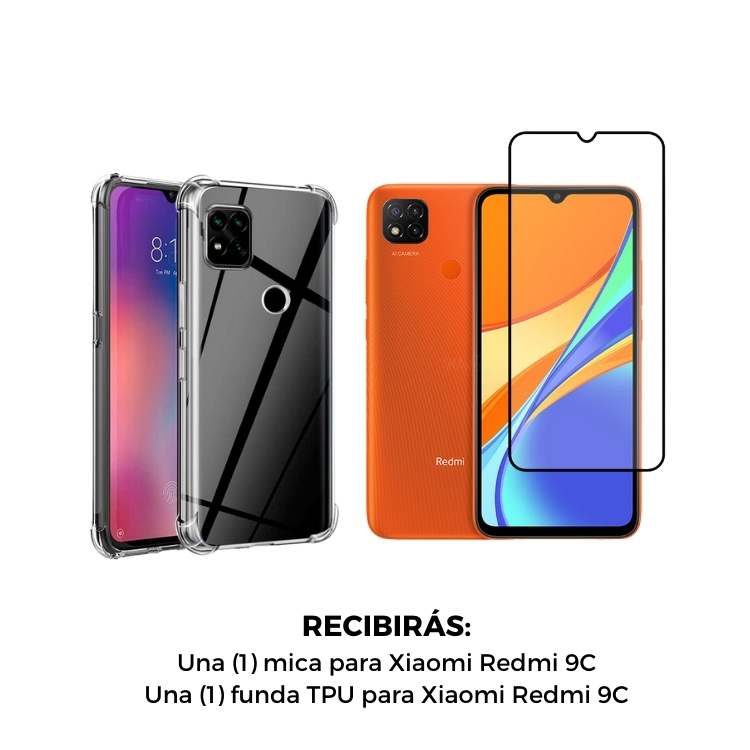 Mica + Funda Xiaomi Redmi 9C Contra Golpes