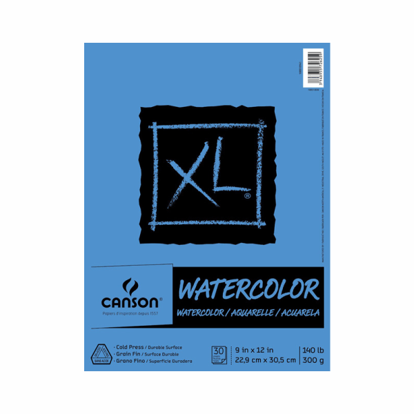  Libreta Cuaderno Block Canson XL Watercolor Hojas Para Acuarelas 300 gr 140 lb
