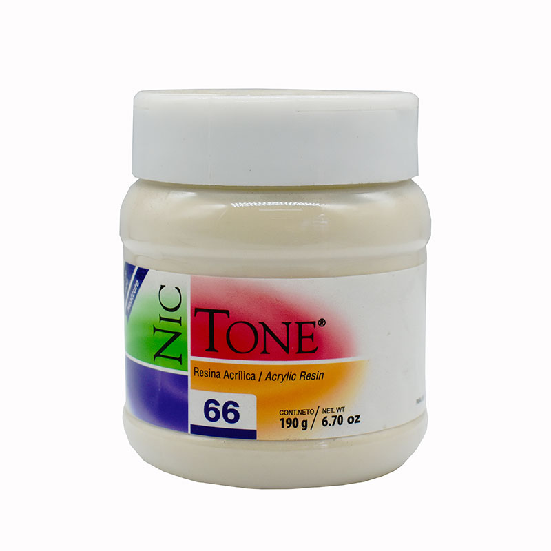 Polvo Acrilico Dental Termocurable Color diente 66 190gr Nic Tone