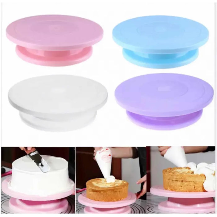 Aleissi Base Soporte Giratoria para Decorar Pasteles Tarta Torta Reposteria Fondant Cocina (Blanco)