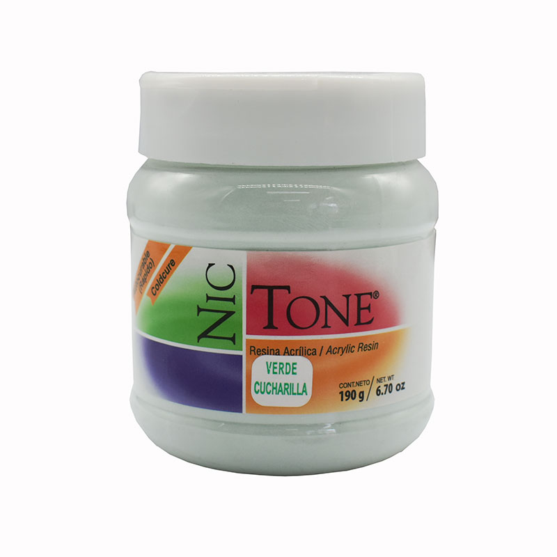 Polvo Acrilico Dental Verde cucharilla 190gr Nic Tone	