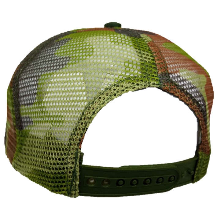 Gorra Visera Plana de Malla Lisa Negro Camuflaje