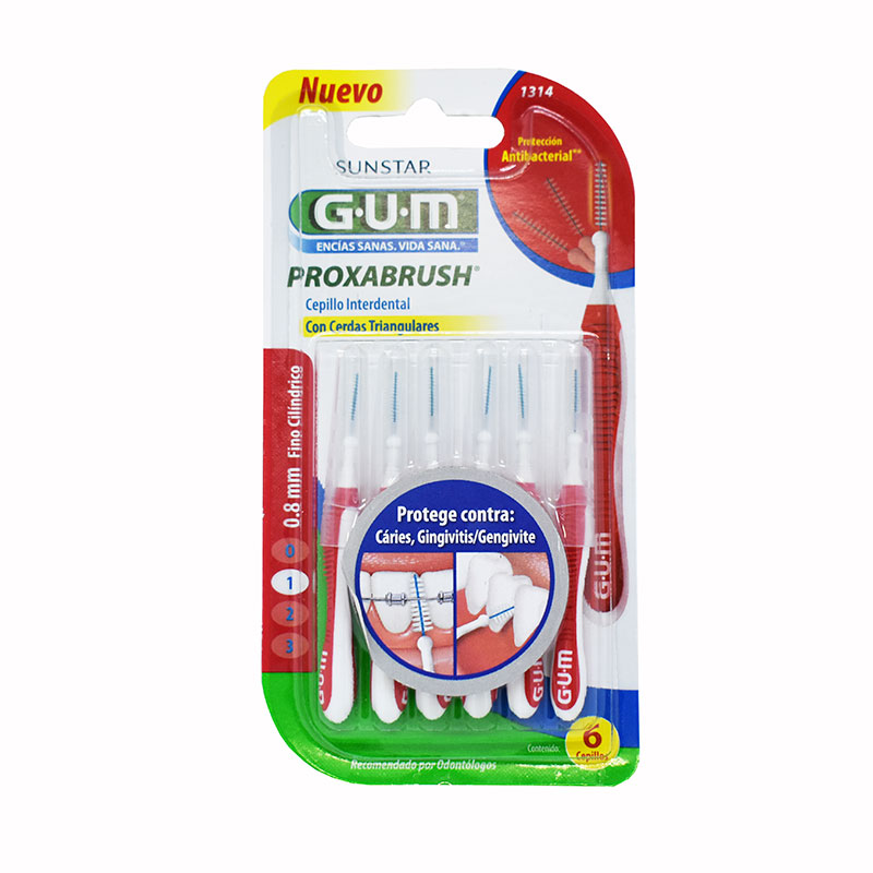 Gum Proxabrush Cepillo Interdental Cilíndrico 6pzas