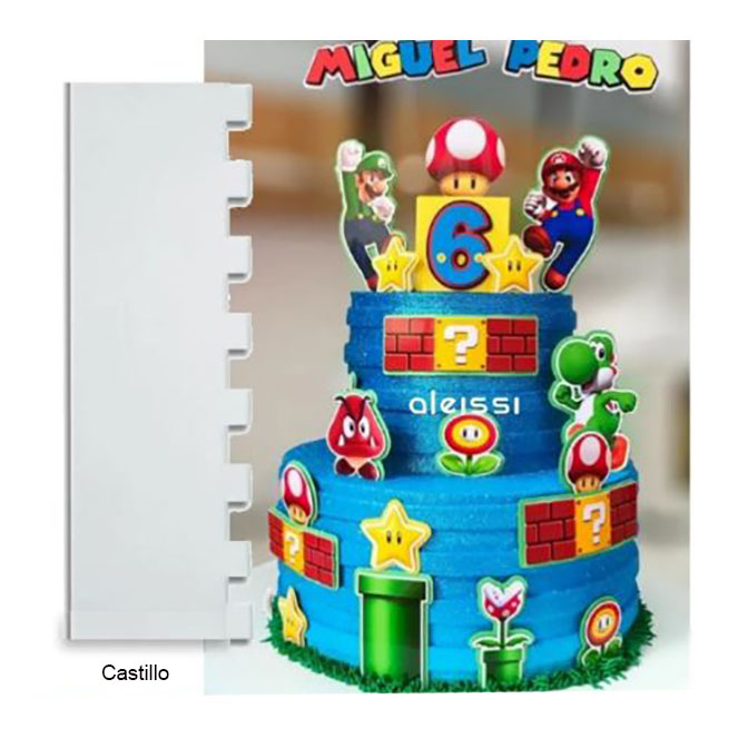 Aleissi Peine Alisador Raspa Marcador Regla Pastel Fondant (Castillo)