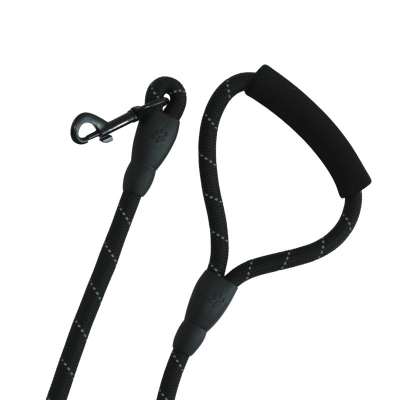 Correa de Nylon para Perro, Mascota, LBP, Reforzada Resistente Uso Rudo 150cm (60in) -Negro