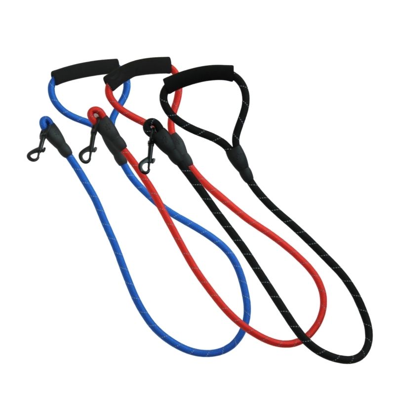 Correa de Nylon para Perro, Mascota, LBP, Reforzada Resistente Uso Rudo 150cm (60in) -Negro