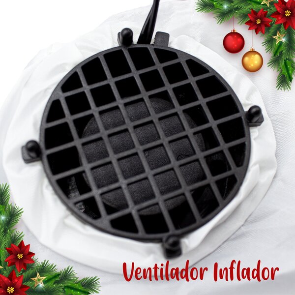 Muñeco Inflable Navideño Pinguino Con Bufanda Luz Led