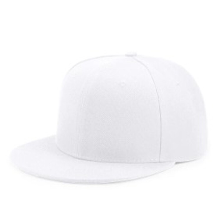 Gorras Plana Lisa Snapback Blanca con Visera Verde