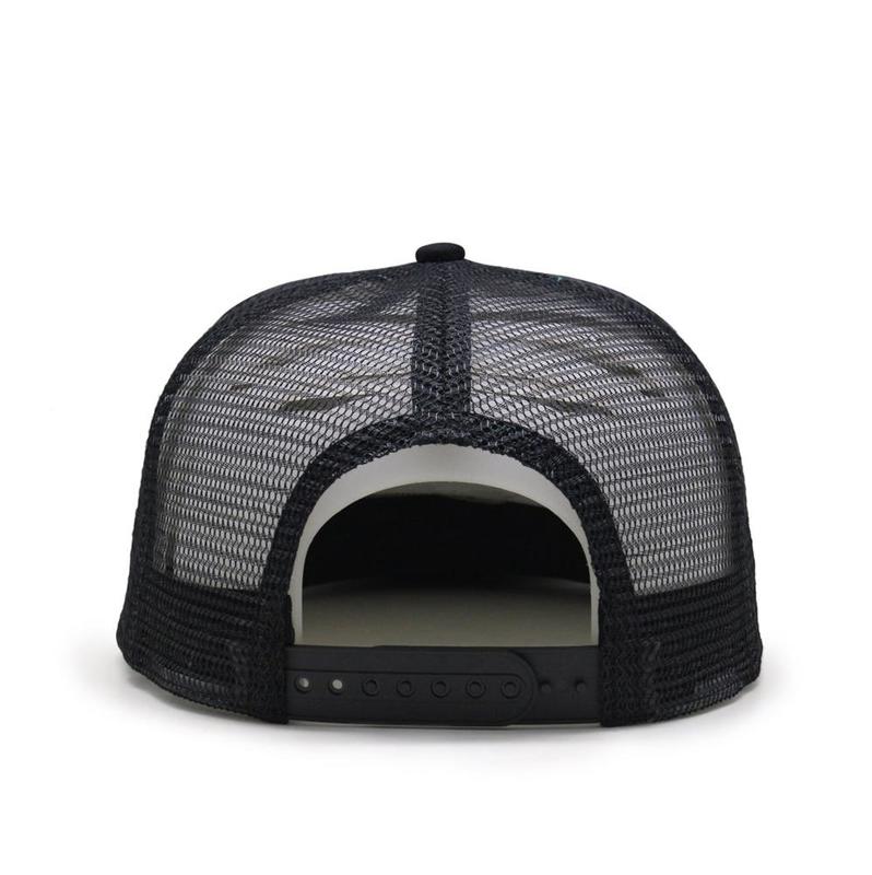 Gorra Visera Plana de Malla Lisa Negro (Lote de 10 Piezas)