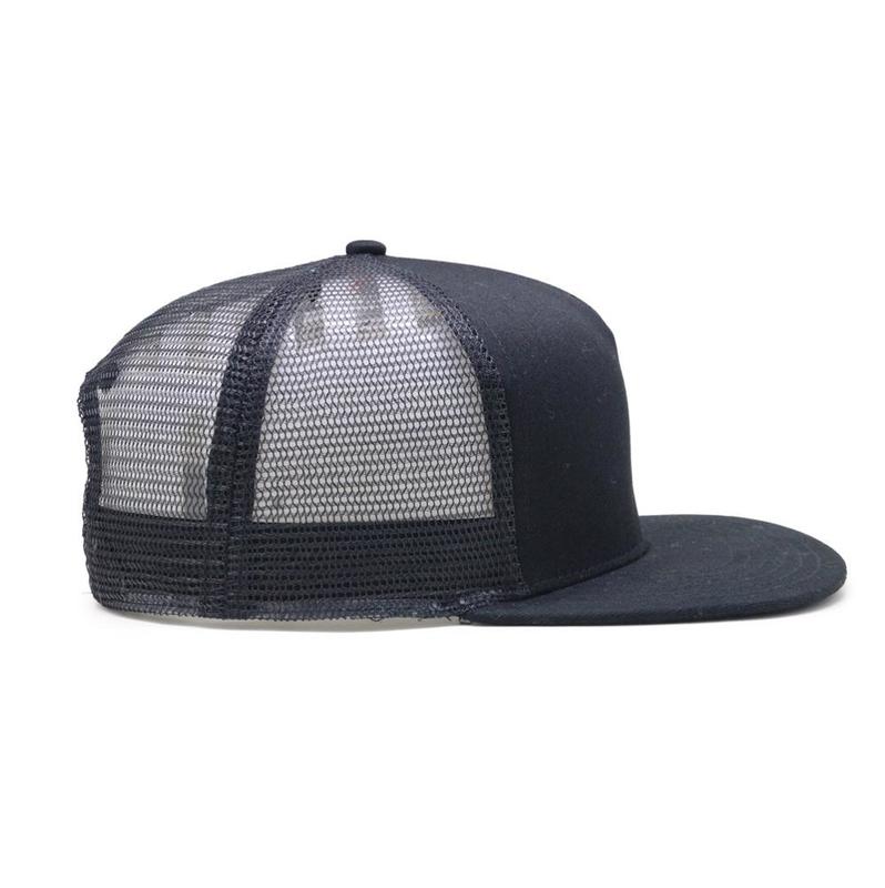 Gorra Visera Plana de Malla Lisa Negro (Lote de 10 Piezas)