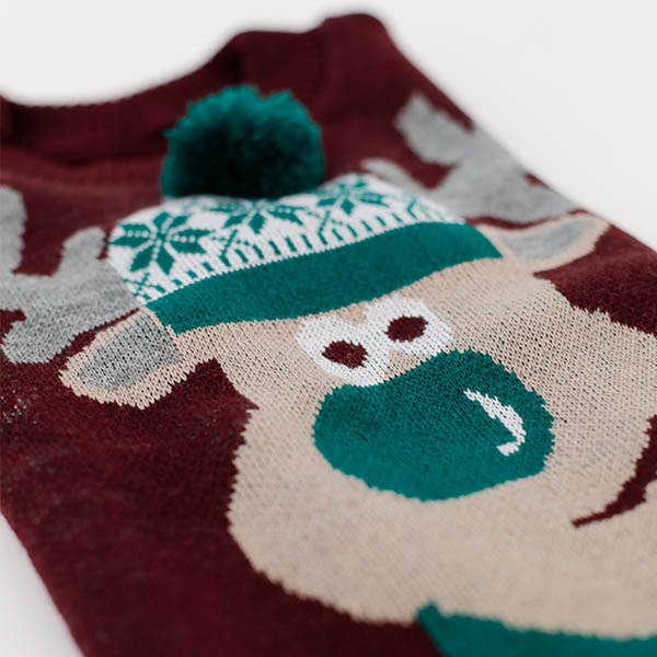 Sueter Navideno Unisex Unitalla diseno de Reno con borla 3D Ugly Sweater (Leer Descripcion)