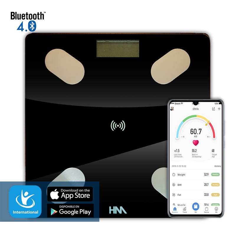 Bascula Digital Bluetooth Hypermark ALICE Negro