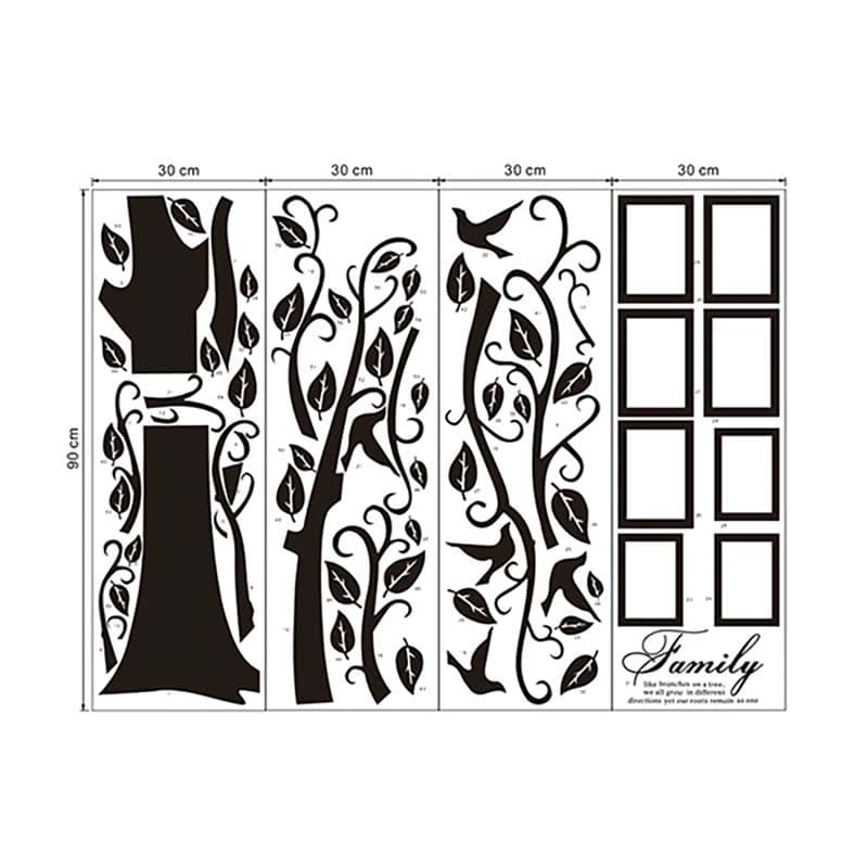 Vinil Arbol Genealogico Decorativo Para Pared