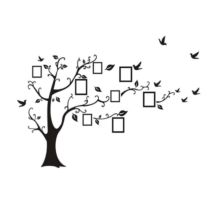 Vinil Arbol Genealogico Decorativo Para Pared
