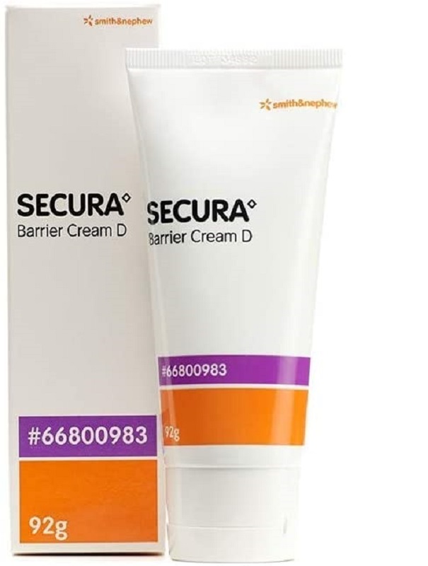 SECURA Barrier Cream D. Crema hidratante y protectora con 5% de dimeticona para pacientes con incontinencia. Tubo 92 gr. Pieza