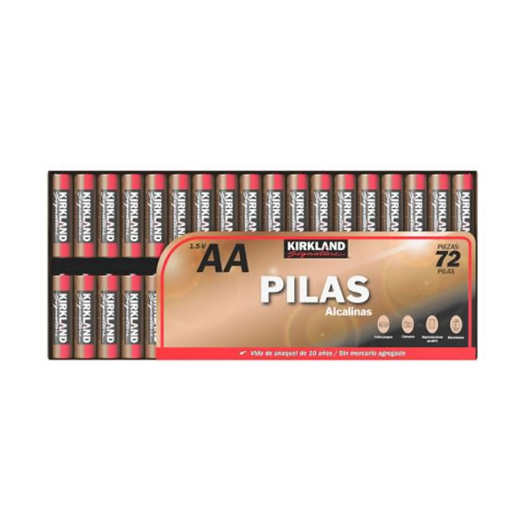 Pilas Alcalinas AA Kirkland Signature 72 piezas 922275 CST