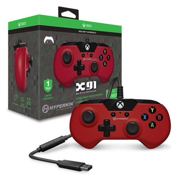 Control Alámbrico X91 Rojo Para Xbox One/windows 10