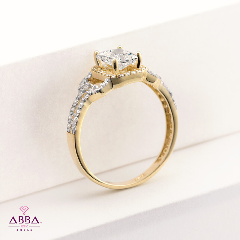 ANILLO DE COMPROMISO FELISA ORO 10K ABBA JOYAS