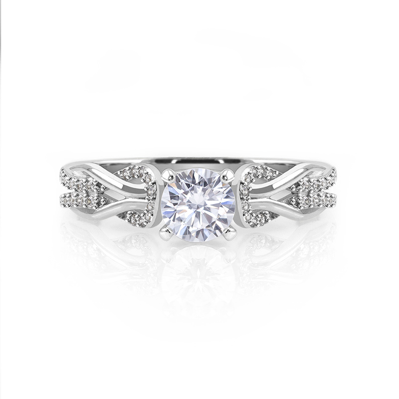 ANILLO DE COMPROMISO TRECCIA ORO 10K ABBA JOYAS 