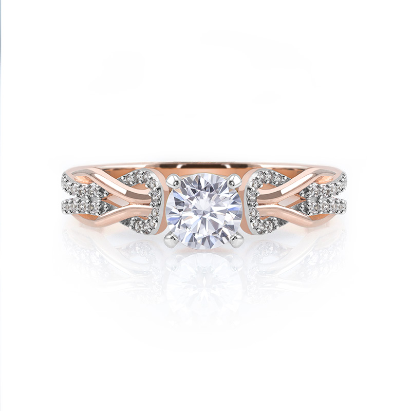 ANILLO DE COMPROMISO TRECCIA ORO 10K ABBA JOYAS 