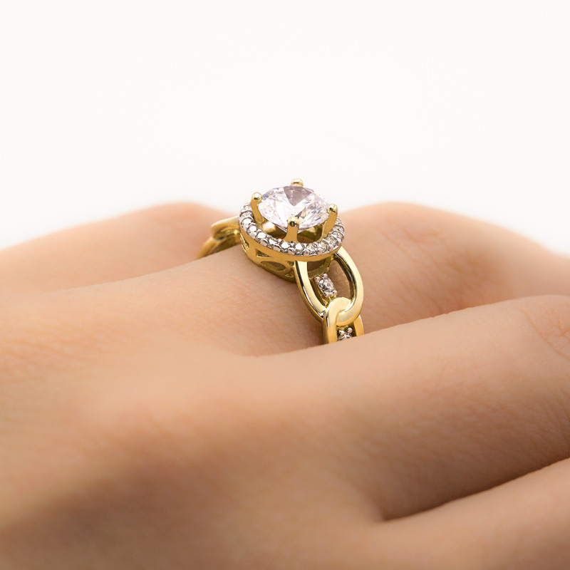 ANILLO DE COMPROMISO GIANNA ORO 10K ABBA JOYAS