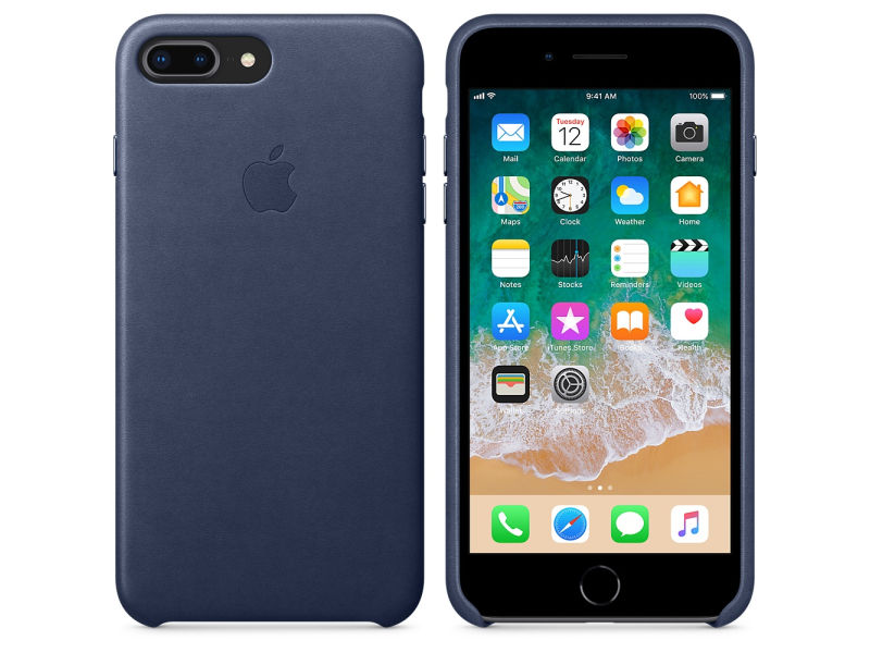 Funda de piel para el iPhone 8 Plus iPhone 7 Plus - Azul Noche - Apple