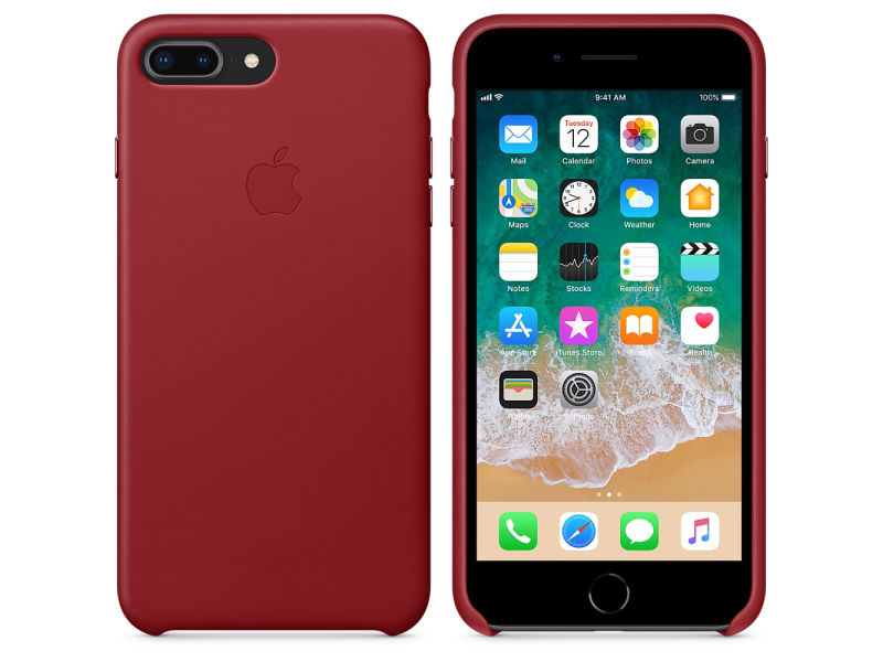Funda de piel para el iPhone 8 Plus iPhone 7 Plus - Rojo - Apple