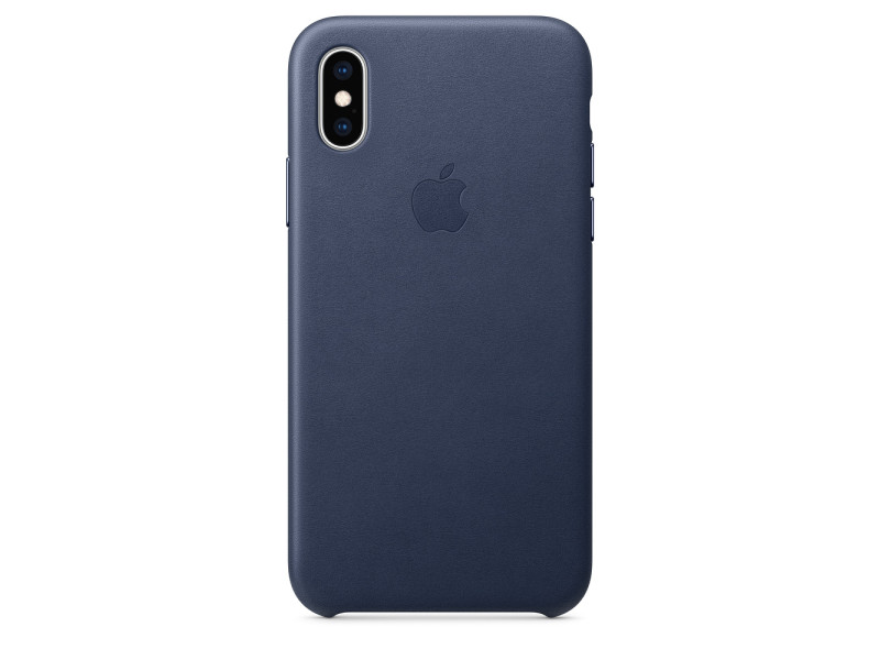 Funda de piel para el iPhone XS - Azul Noche - Apple