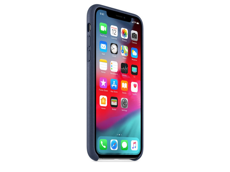 Funda de piel para el iPhone XS - Azul Noche - Apple