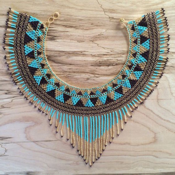 Collar Artesanal Huichol Bellos Diseños y Colores 