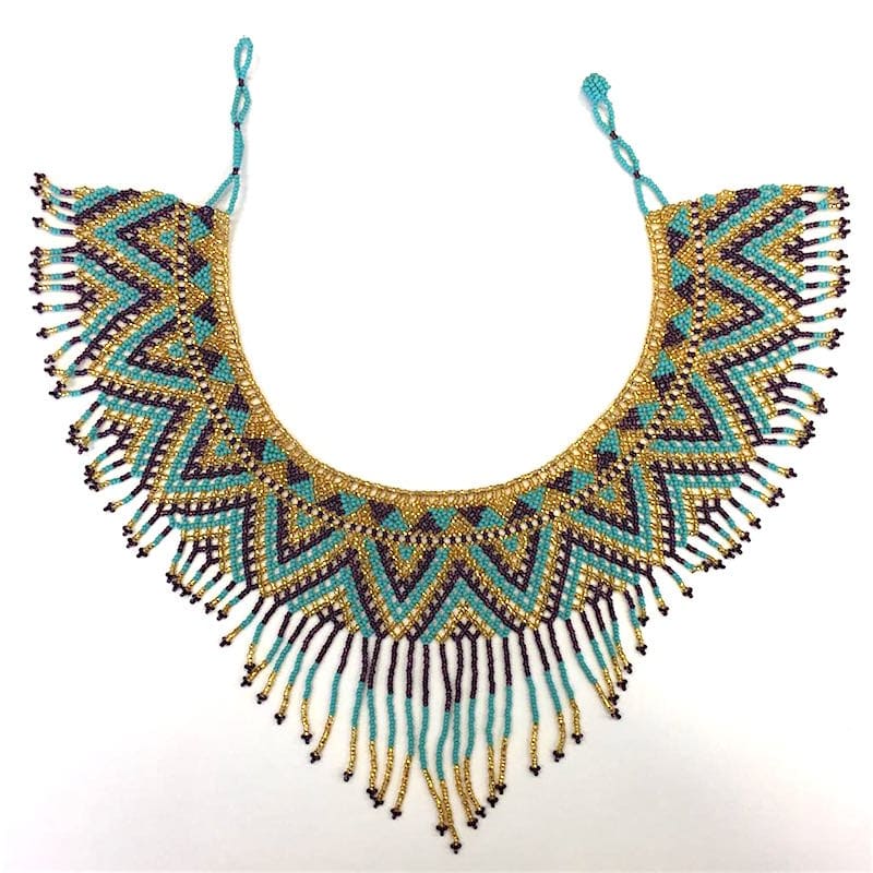 Collar Artesanal Huichol Bellos Diseños y Colores 
