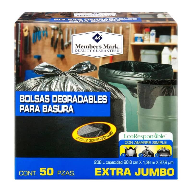 Bolsa para basura Member's Mark Extra Jumbo 50 pzas