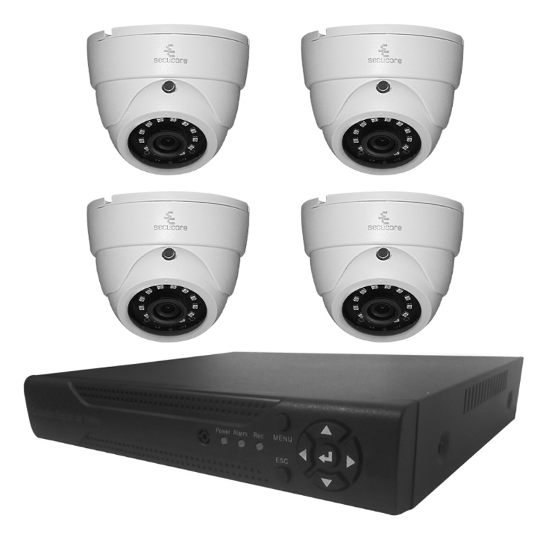 Kit Cctv Video Dvr 4 Camaras Domo Microfono Audio Vigilancia