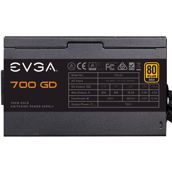Fuente De Poder EVGA 700 GD 700W 80 PLUS GOLD 100-GD-0700-V1