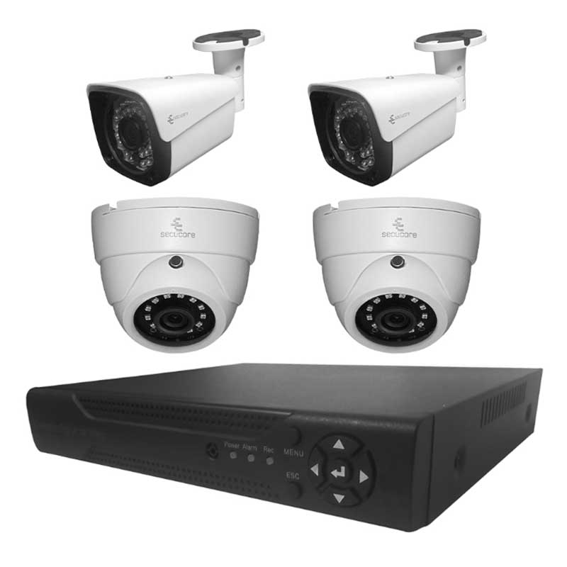 Kit Cctv Video Hd Dvr 4 Camaras Microfono Audio Vigilancia