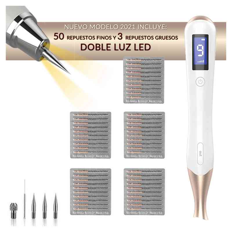 Pluma Plasma Cauterizador Quita Verrugas Genitales Pecas con Luz Led