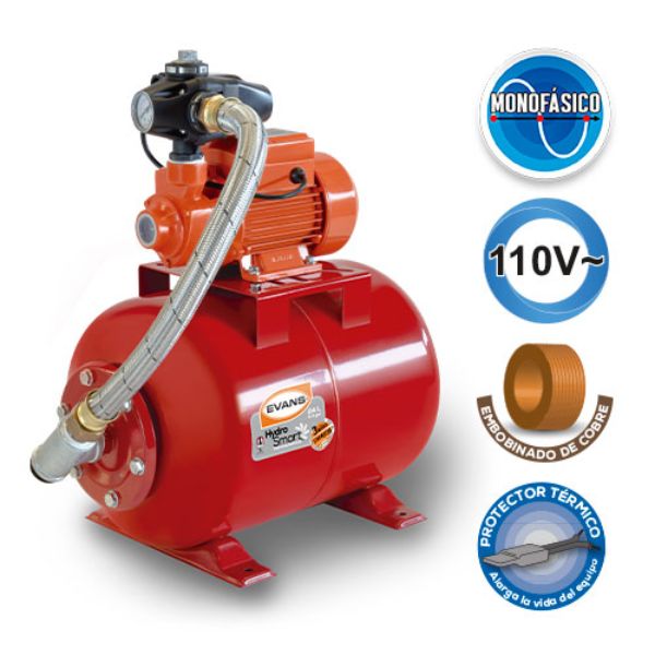 Equipo Hidroneumático Evans Con Bomba Periférica 1/2 Hp + 24l