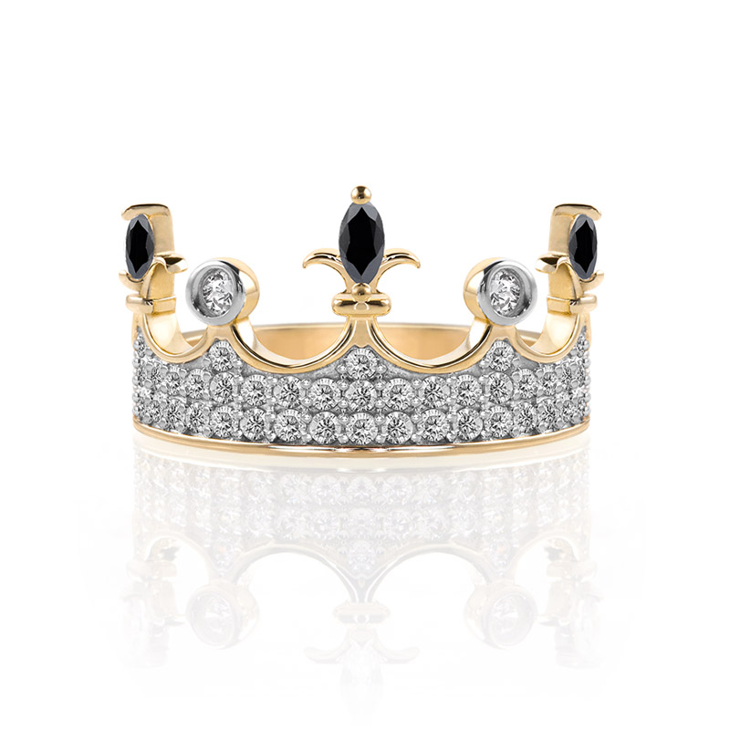 ANILLO CORONA IMPERIAL ORO 10K ABBA JOYAS 