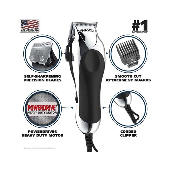 Wahl Chrome Pro Máquina De Rasurar O Cortar Cabello  24 piezas