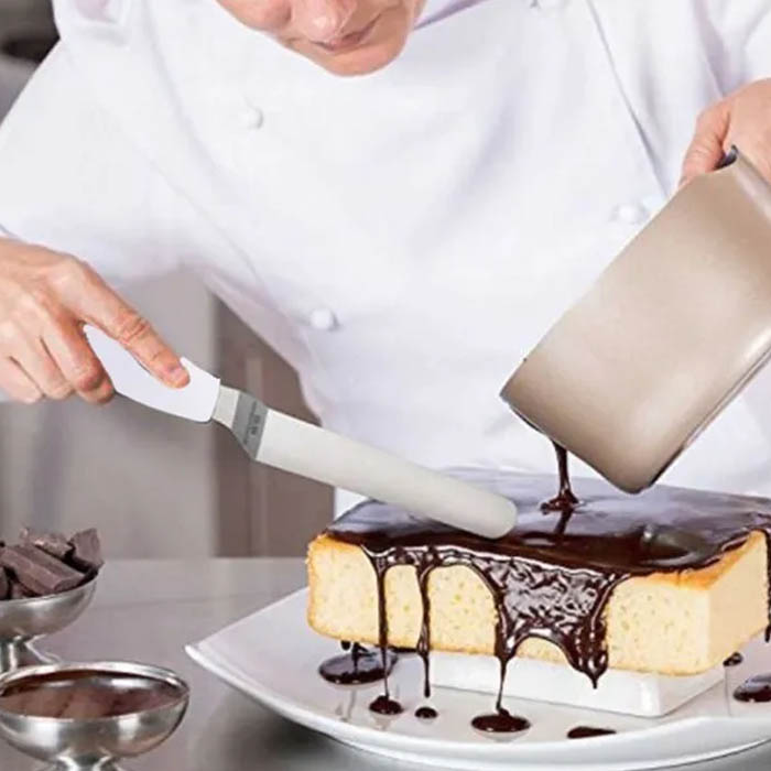 Aleissi Espatula Angular de 20cm para Pastel, Reposteria, Cocina y Fondant