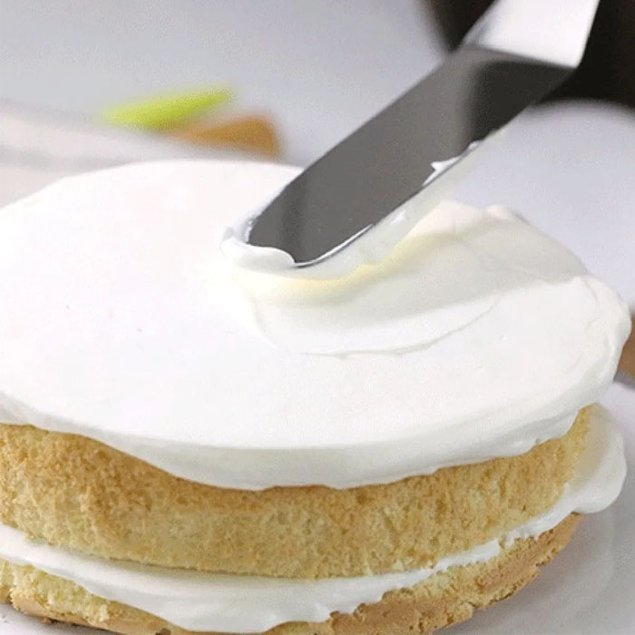 Aleissi Espatula Angular de 20cm para Pastel, Reposteria, Cocina y Fondant