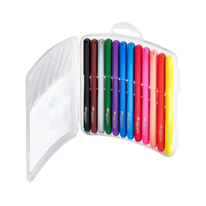 Plumon Fiesta Rigido c/12 lavable Faber-Castell