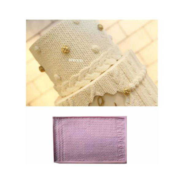 Aleissi Molde Silicon Fondant Sarape Chambrita Tejido Textura